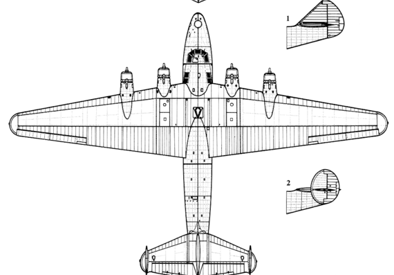 Самолет Boeing 314 American Clipper - чертежи, габариты, рисунки
