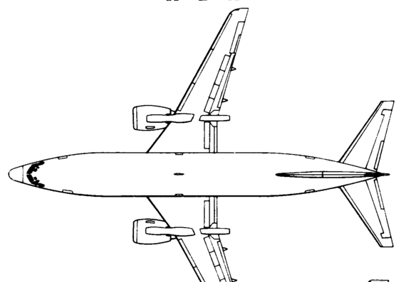 Самолет Boeing 737-300 - чертежи, габариты, рисунки