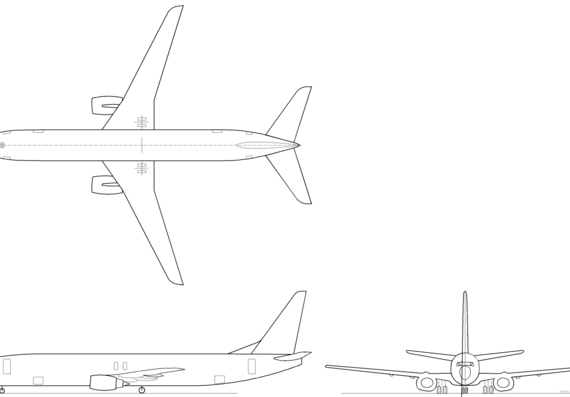 Самолет Boeing 737-900 - чертежи, габариты, рисунки