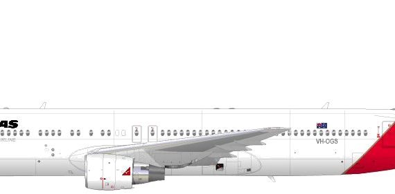 Самолет Boeing 767-338ER - чертежи, габариты, рисунки