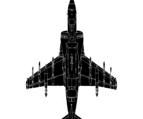 Самолет Boeing AV-8b II - чертежи, габариты, рисунки