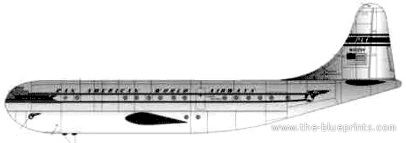 Самолет Boeing B-377 Stratocruiser - чертежи, габариты, рисунки