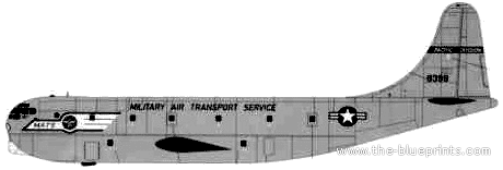 Самолет Boeing C-97A Stratofreighter - чертежи, габариты, рисунки