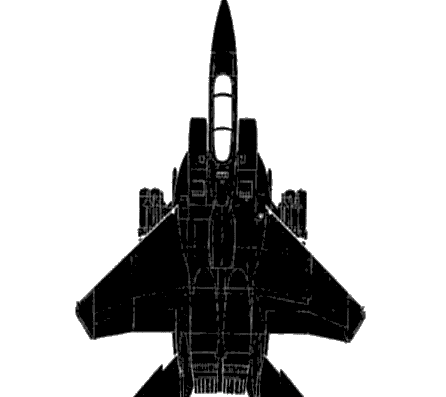Самолет Boeing F 15 E - чертежи, габариты, рисунки