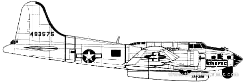 Самолет Boeing SB-17 Flying Fortress Air Rescue - чертежи, габариты, рисунки