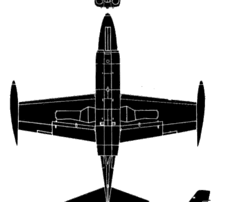 Самолет Boeing T 2 Buckeye - чертежи, габариты, рисунки
