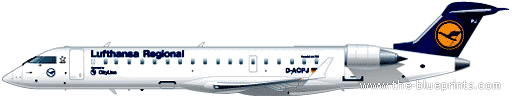 Самолет Bombardier CRJ700 - чертежи, габариты, рисунки