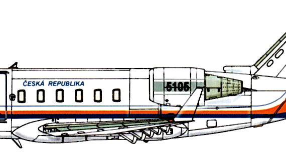 Самолет Bombardier Challenger 601-3A - чертежи, габариты, рисунки