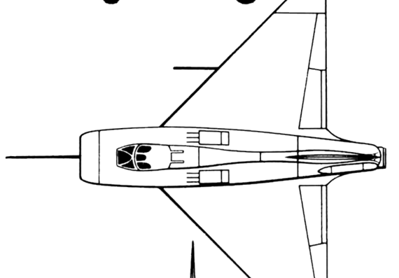 Самолет Boulton-Paul P-111A - чертежи, габариты, рисунки