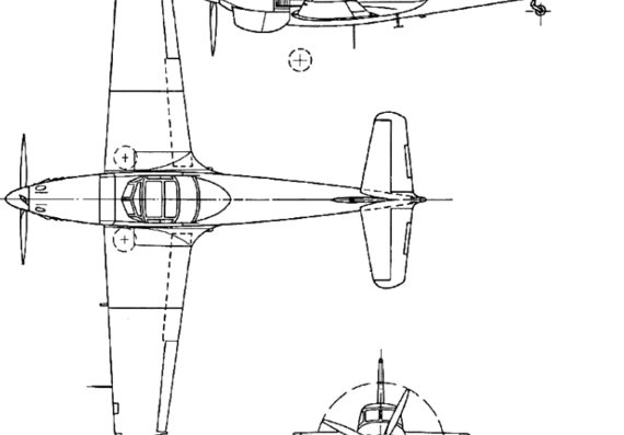 Самолет Boulton-Paul P.108 Balliol (England) (1947) - чертежи, габариты, рисунки