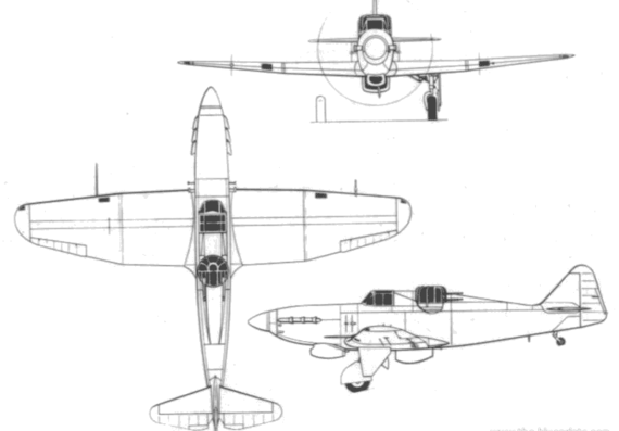 Самолет Boulton Paul Defiant - чертежи, габариты, рисунки