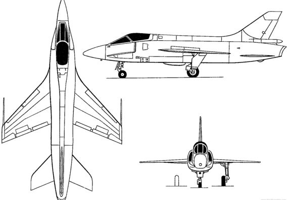 Самолет Breguet 1001 Taon (France) (1957) - чертежи, габариты, рисунки