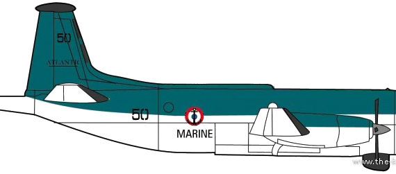 Самолет Breguet 1150 Atlantic - чертежи, габариты, рисунки