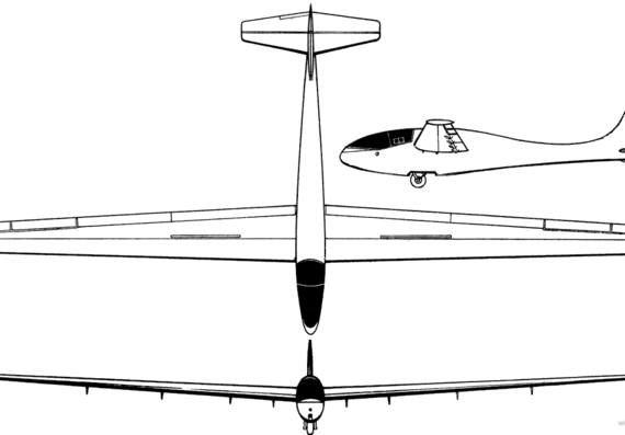 Самолет Breguet Br-901 Mouette - чертежи, габариты, рисунки