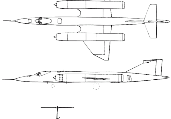 Самолет Bristol 188 (England) (1962) - чертежи, габариты, рисунки