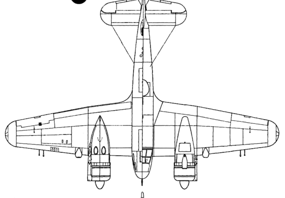 Самолет Bristol Beaufighter Mk I - чертежи, габариты, рисунки