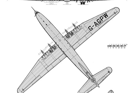 Самолет Bristol Brabazon - чертежи, габариты, рисунки