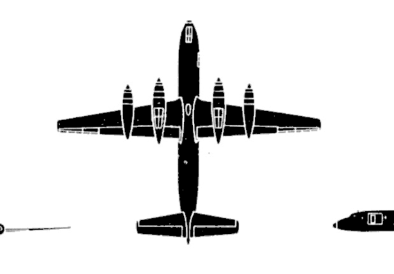 Самолет Bristol Brittania - чертежи, габариты, рисунки