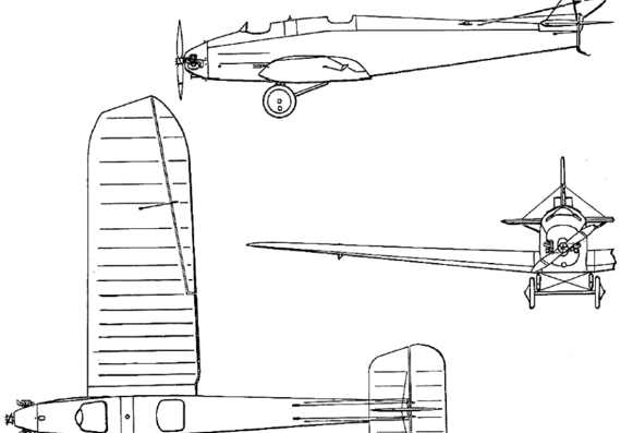 Самолет Bristol Brownie (England) (1926) - чертежи, габариты, рисунки