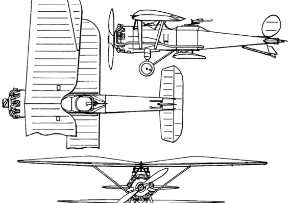 Самолет Bristol Bullfinch II (England) (1924) - чертежи, габариты, рисунки
