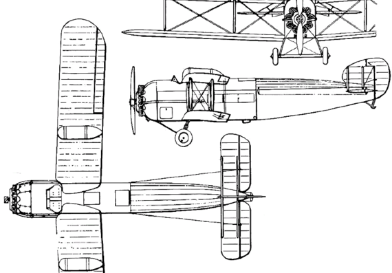 Самолет Bristol Ten-seater / Brandon (England) (1921) - чертежи, габариты, рисунки