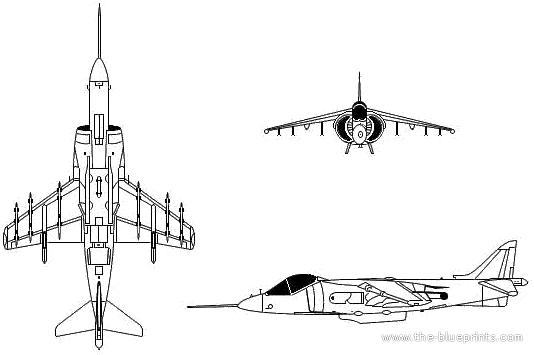 British Aerospace AV-8 Harrier - drawings, dimensions, figures