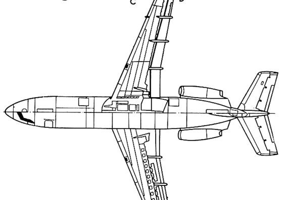Самолет British Aerospace BAC-111 - чертежи, габариты, рисунки