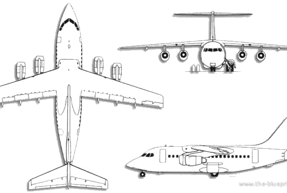 Самолет British Aerospace BAE 146 - чертежи, габариты, рисунки
