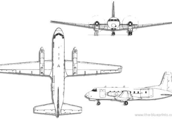 Самолет British Aerospace BAE 748 - чертежи, габариты, рисунки