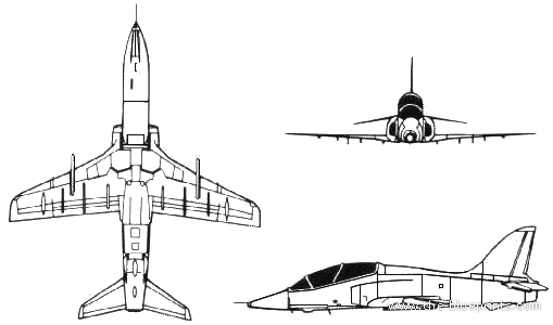 Самолет British Aerospace Hawk - чертежи, габариты, рисунки