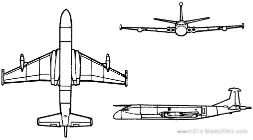 Самолет British Aerospace Nimrod R1 - чертежи, габариты, рисунки
