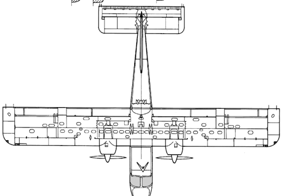 Самолет Britten-Norman BN-4 Islander - чертежи, габариты, рисунки
