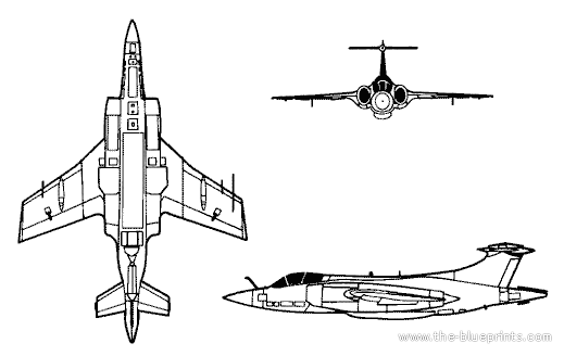 Самолет Buccaneer - чертежи, габариты, рисунки