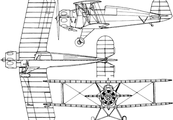 Самолет Bucker Bu-133 Jungmeister - чертежи, габариты, рисунки