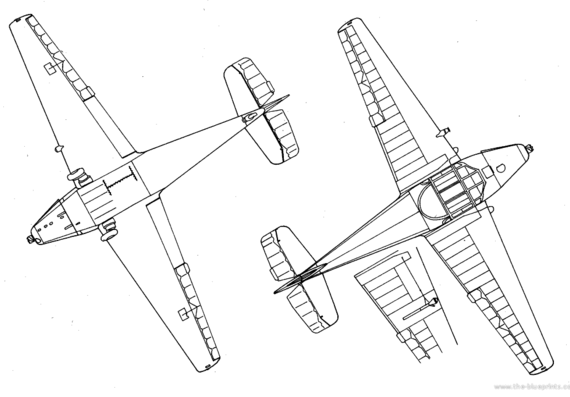Самолет Bucker Bu-181 Bestmann - чертежи, габариты, рисунки