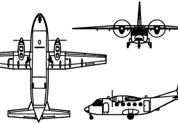 CASA Aviocar C-212 aircraft - drawings, dimensions, figures