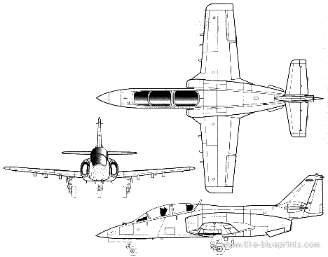 Самолет CASA C-101 Aviojet - чертежи, габариты, рисунки