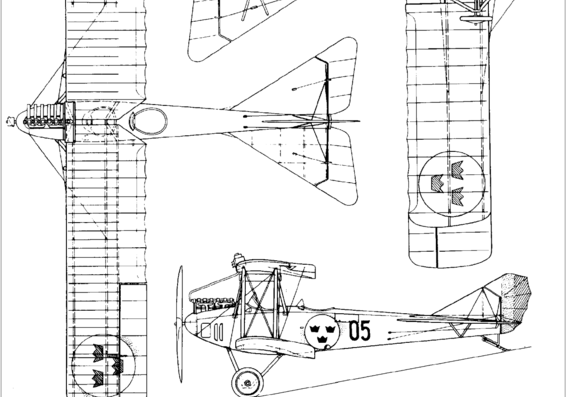 Самолет CFM Sk1 Albatross - чертежи, габариты, рисунки