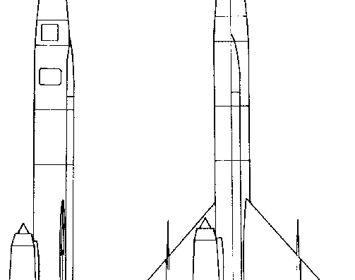 Самолет CIM-10 Bomarc - чертежи, габариты, рисунки