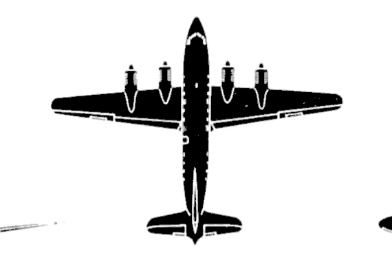 Самолет Canadair C-54 GM NorthStar - чертежи, габариты, рисунки