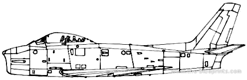 Самолет Canadair CA-27 Sabre - чертежи, габариты, рисунки