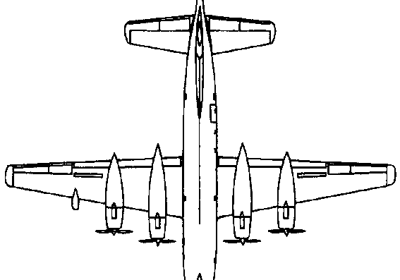 Самолет Canadair CL-28 Argus (Canada) (1957) - чертежи, габариты, рисунки