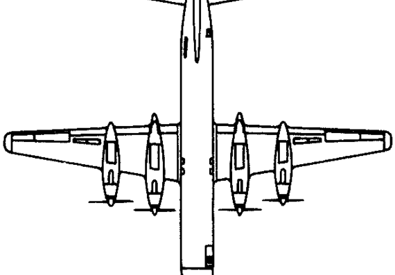 Самолет Canadair CL-44 Forty Four (Canada) (1960) - чертежи, габариты, рисунки