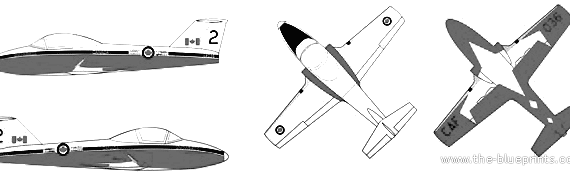 Самолет Canadair CT-114 Tutor - чертежи, габариты, рисунки