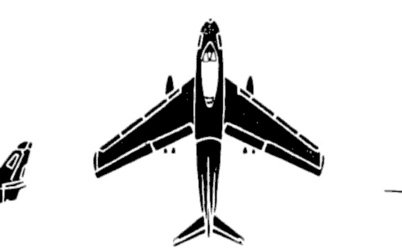 Самолет Canadair Sabre Mk. 6 - чертежи, габариты, рисунки