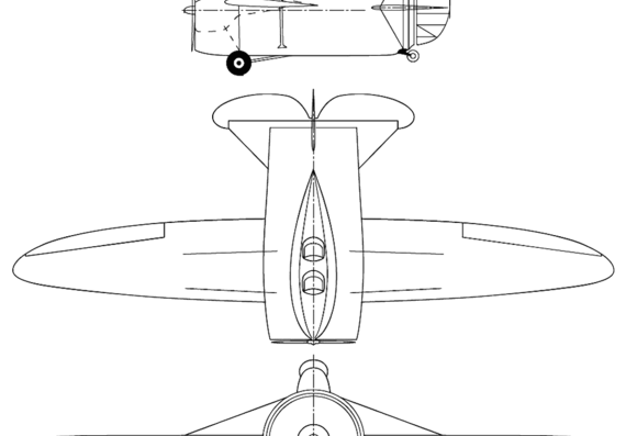 Самолет CaproniStipa - чертежи, габариты, рисунки