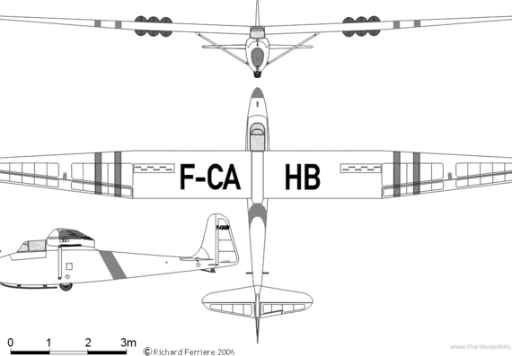 Самолет Castel C-311P - чертежи, габариты, рисунки