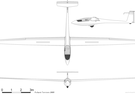 Самолет Centrair C-101 Pegase - чертежи, габариты, рисунки