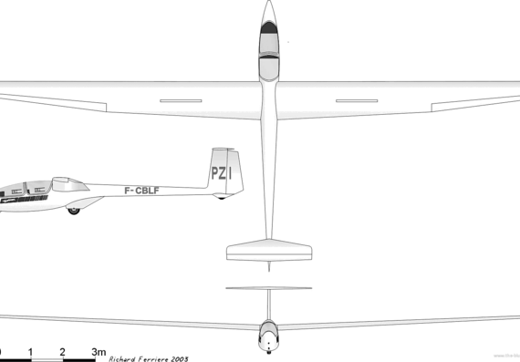 Самолет Centrair C-201 Marianne - чертежи, габариты, рисунки