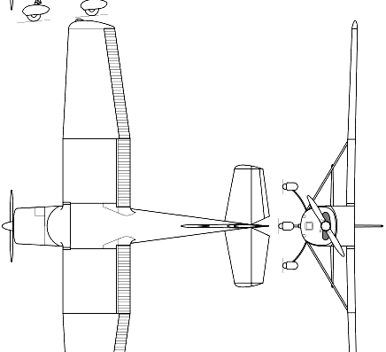 Самолет Cessna 150 - чертежи, габариты, рисунки